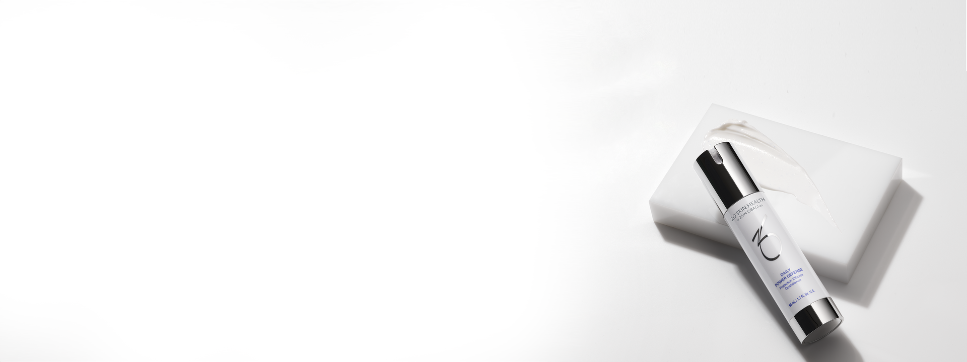 ZO Skin Health products arranged in a clinical campaign image